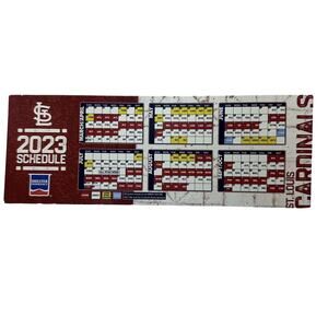 2023 Promo Shelter‎ Insurance Magnet Schedule ST. Louis Cardinals vs Braves MLB